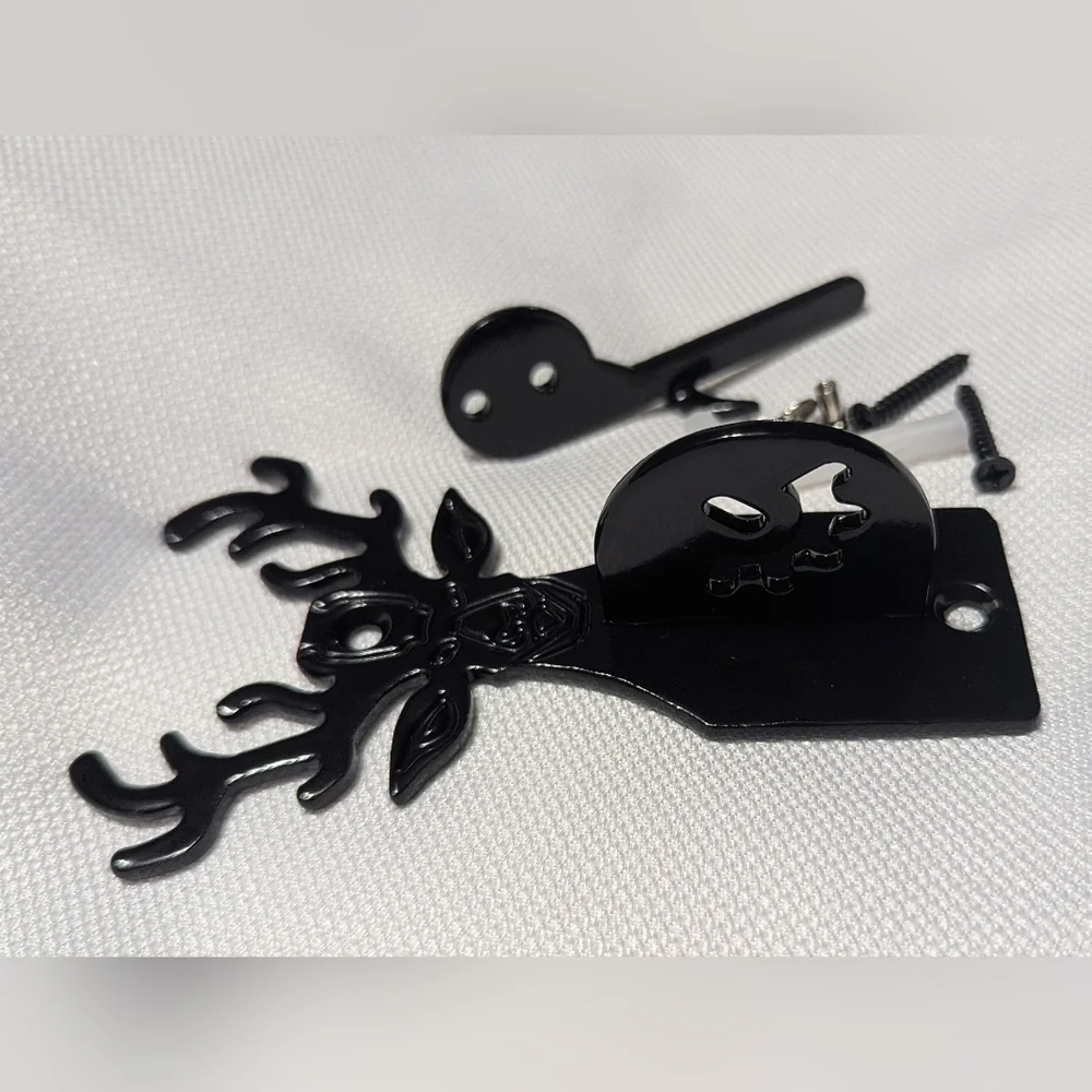 European Animal Black Coated Skull Wall Mount Decor Set Of Two